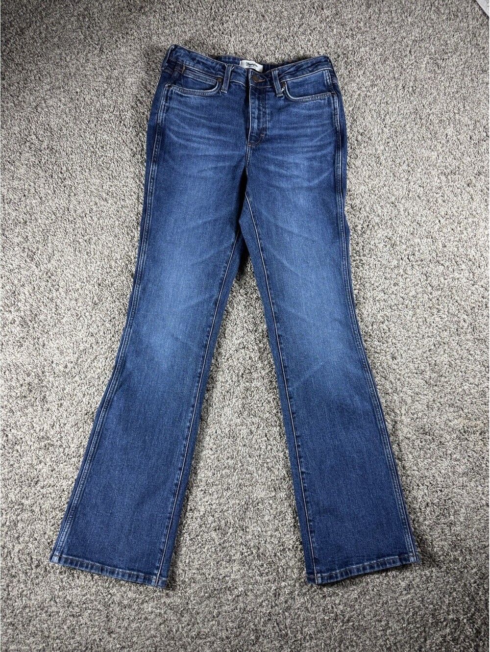 Wrangler Retro High RiseFlair Bootcut Blue Stretch Jeans Womens 30X34